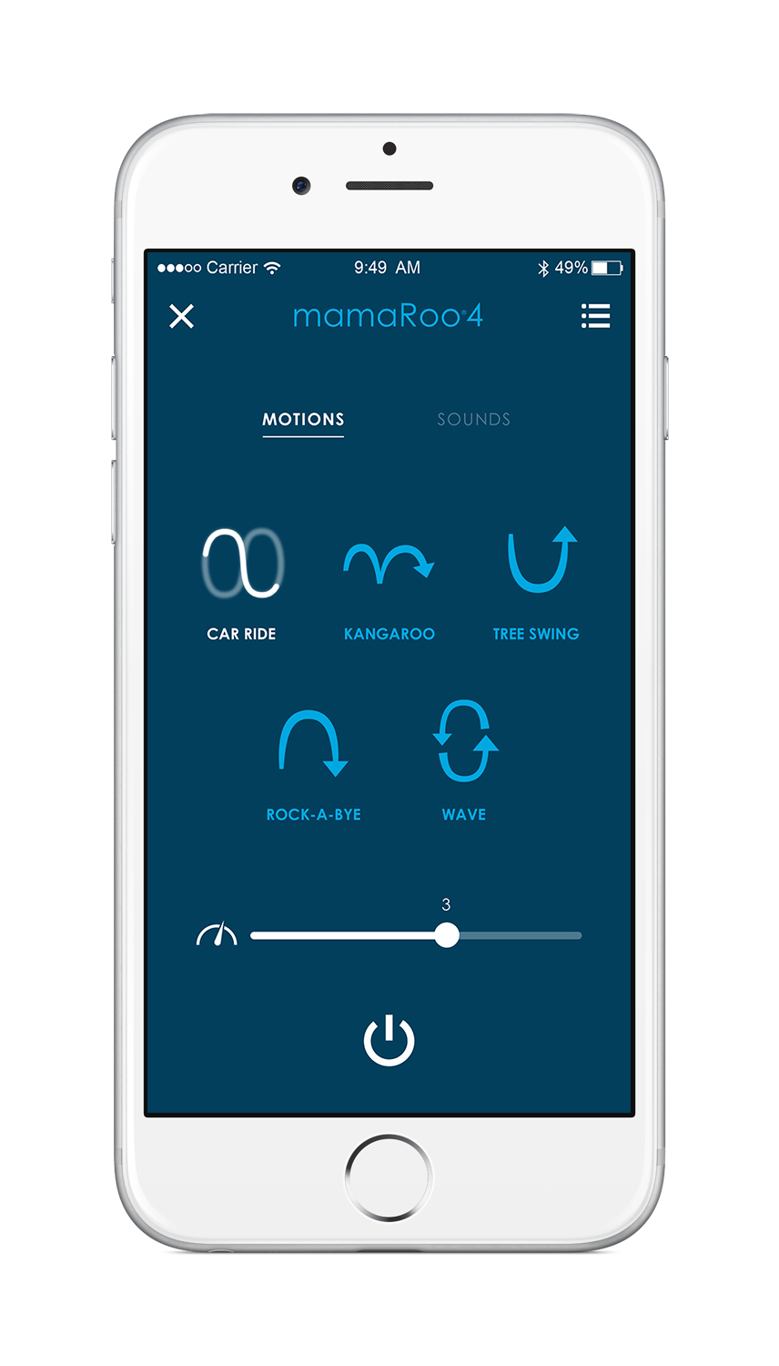 4 Moms Mamaroo 4.0 iphone app motions topdown - Αξεσουάρ - creamsndreams.gr