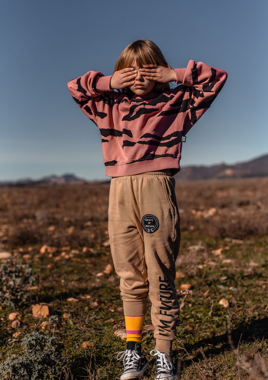 Little Man Happy Tiger cropped sweater lifestyle - Παιδικό ρούχο - creamsndreams.gr