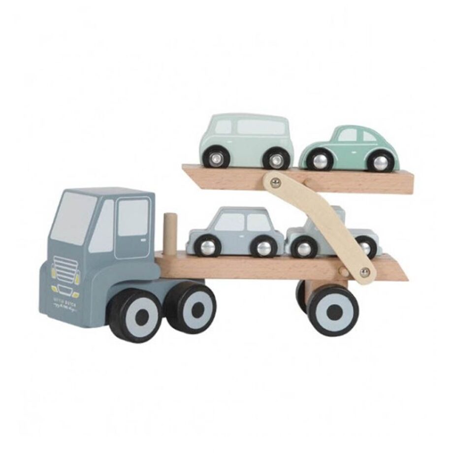 little dutch Ξύλινο φορτηγό με αυτοκινητάκια - Παιχνίδια - Ξύλινα - creamsndreams.gr